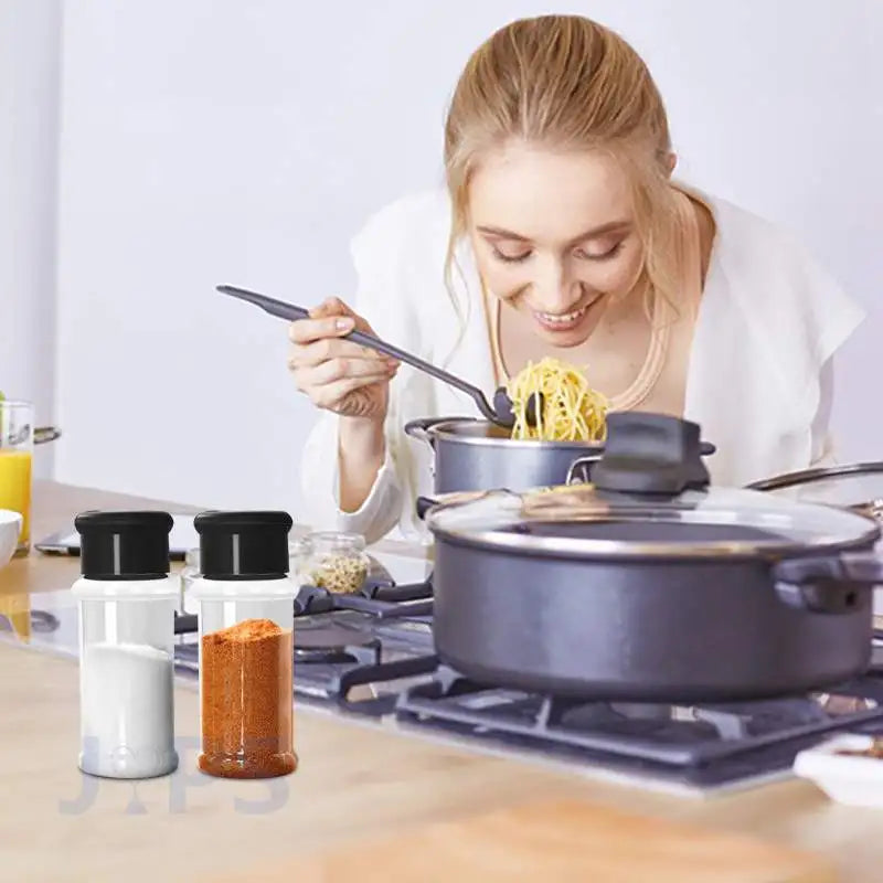 10/20 Pcs Spice Jars Salt and Pepper Shaker Plastic Seasoning Shaker Bottles Spice Organizer Kitchen Spice Rack Spice Jar Set