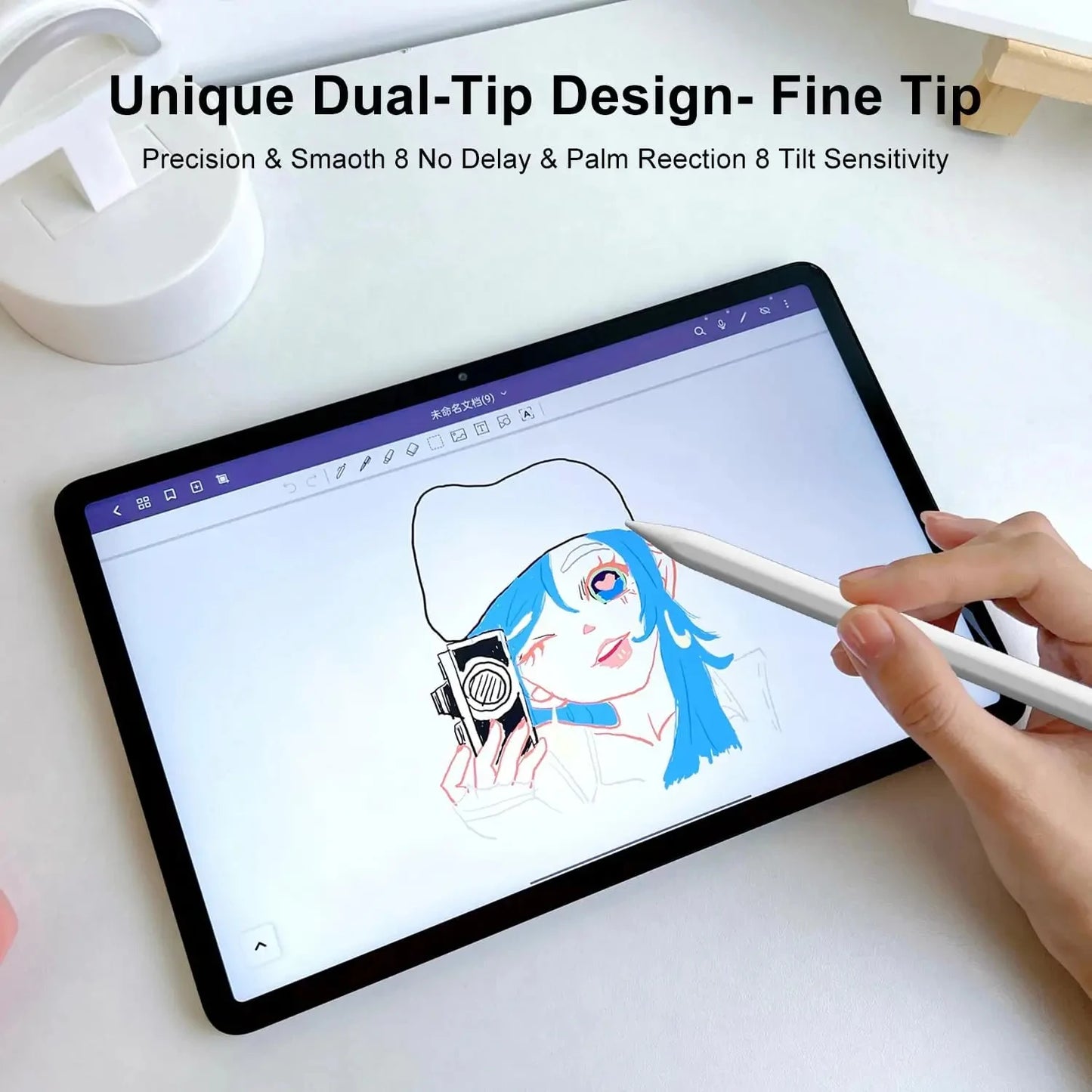 XIAOMI Universal Stylus Pen 1.5mm Fine Tip No Lag Palm Rejection Rechargeable For iPad Tablet Android  Best For Drawing Notes
