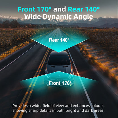 Aprilboy K6 WIFI Dash Cam 4K Mini CAR DVR Front and Rear Dual Lens With 1080P Black Box Room Night Vision Camera Parking Monitor