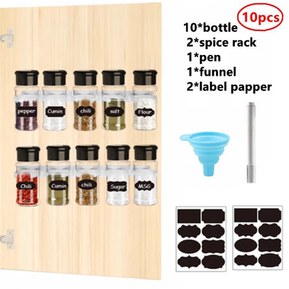 10/20 Pcs Spice Jars Salt and Pepper Shaker Plastic Seasoning Shaker Bottles Spice Organizer Kitchen Spice Rack Spice Jar Set